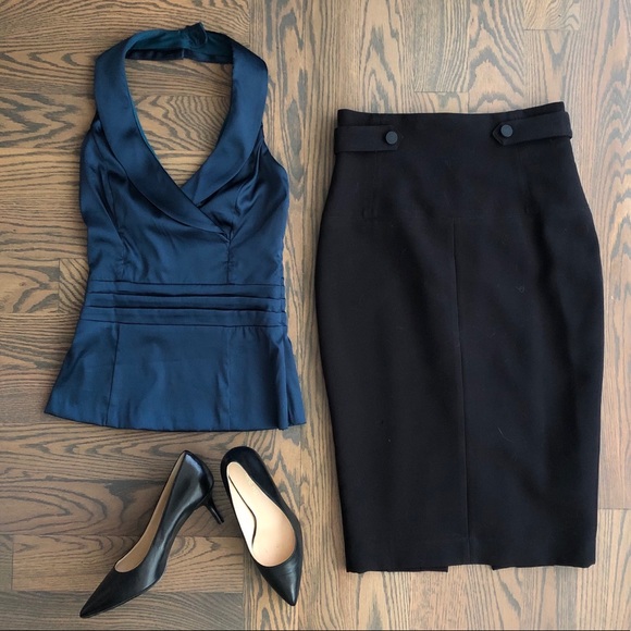 Teal Halter Dress Top - Picture 1 of 3